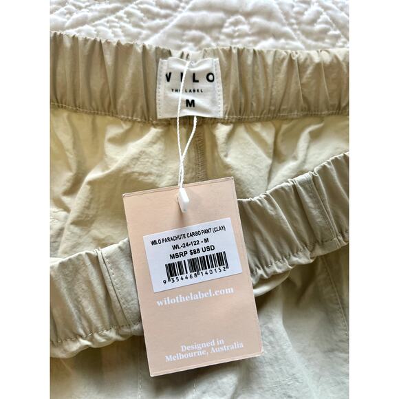 NWT Wilo the Label Parachute Cargo Utility Pants Size Medium Womens, Clay - Picture 3 of 7